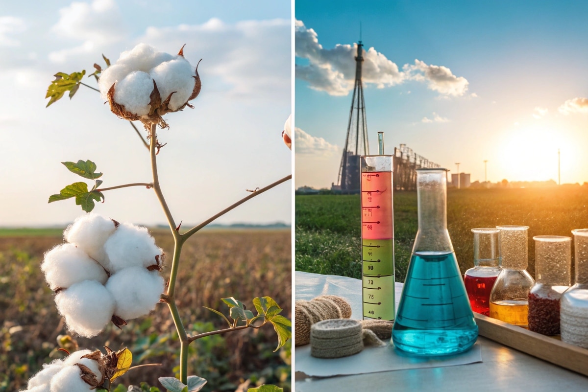 Natual Cotton VS Synthetic Chemical-Based Polyester