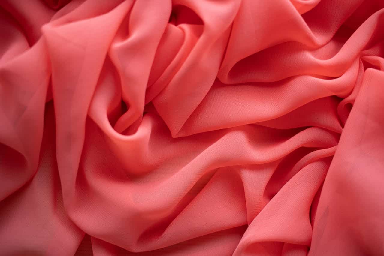 red chiffon fabric
