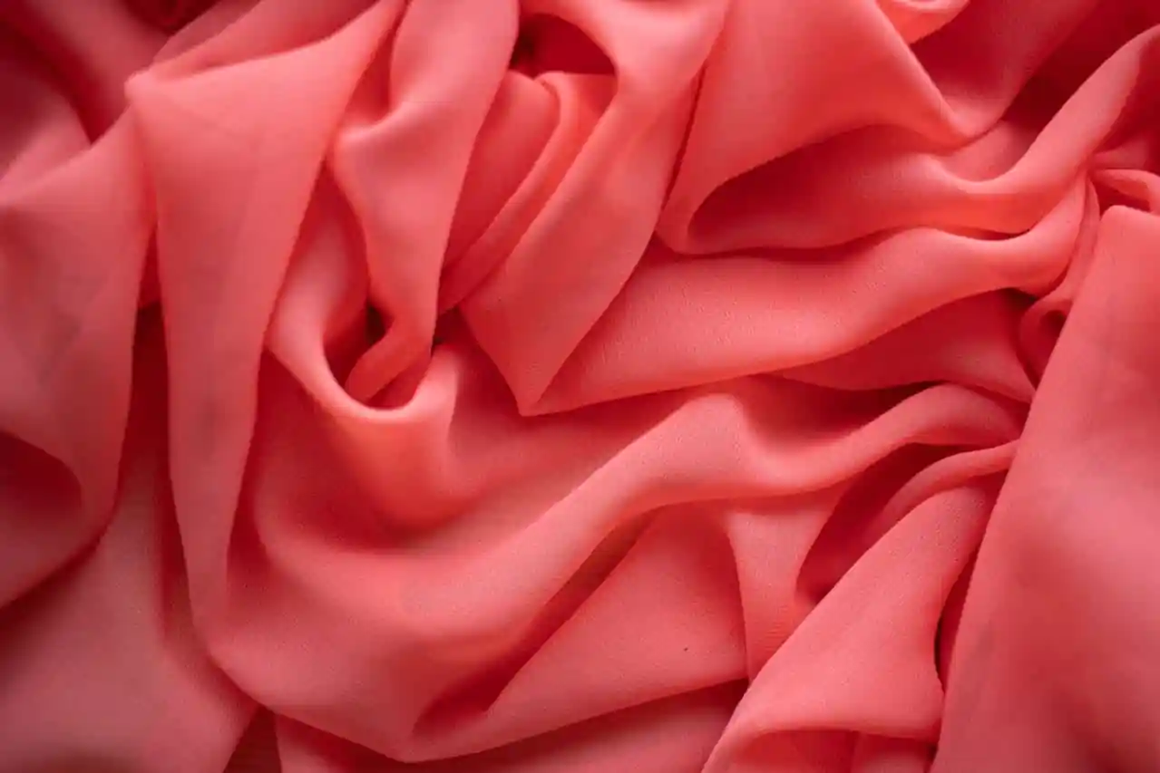 red chiffon fabric