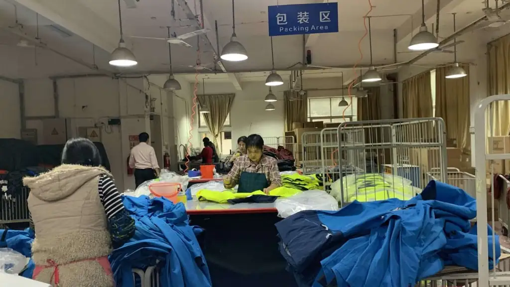 trim and pack of clothing manufacturing