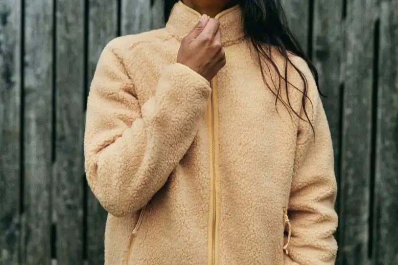 women's polyester sherpa fleece jacket